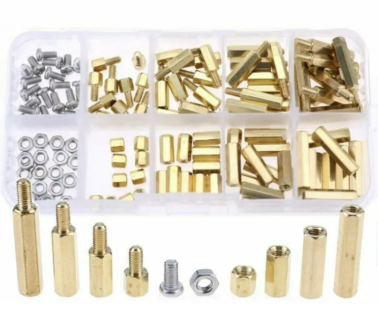 120pcs/Set M3 Male Female Hex Brass Spacer Standoff Screw Nut For PCB FPV Board
