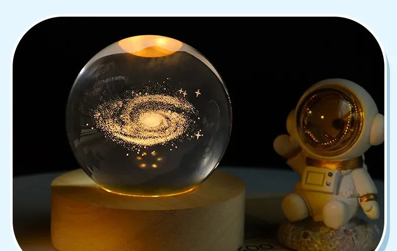 3D Crystal Ball Creative Planet Galaxy Crystal Globe