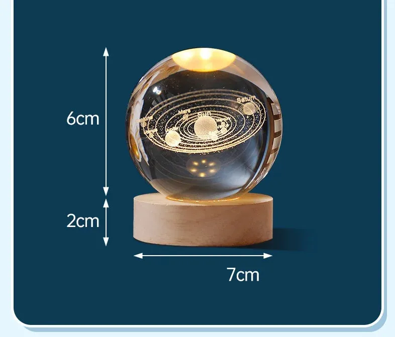 3D Crystal Ball Creative Planet Galaxy Crystal Globe