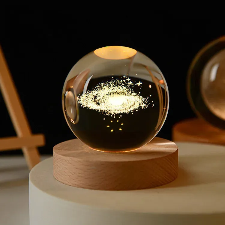 3D Crystal Ball Creative Planet Galaxy Crystal Globe