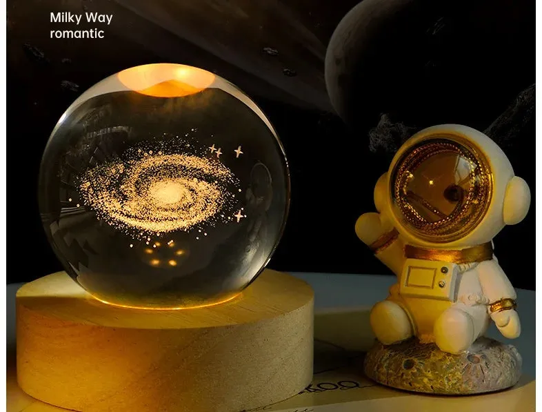 3D Crystal Ball Creative Planet Galaxy Crystal Globe