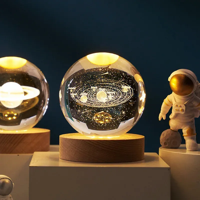 3D Crystal Ball Creative Planet Galaxy Crystal Globe