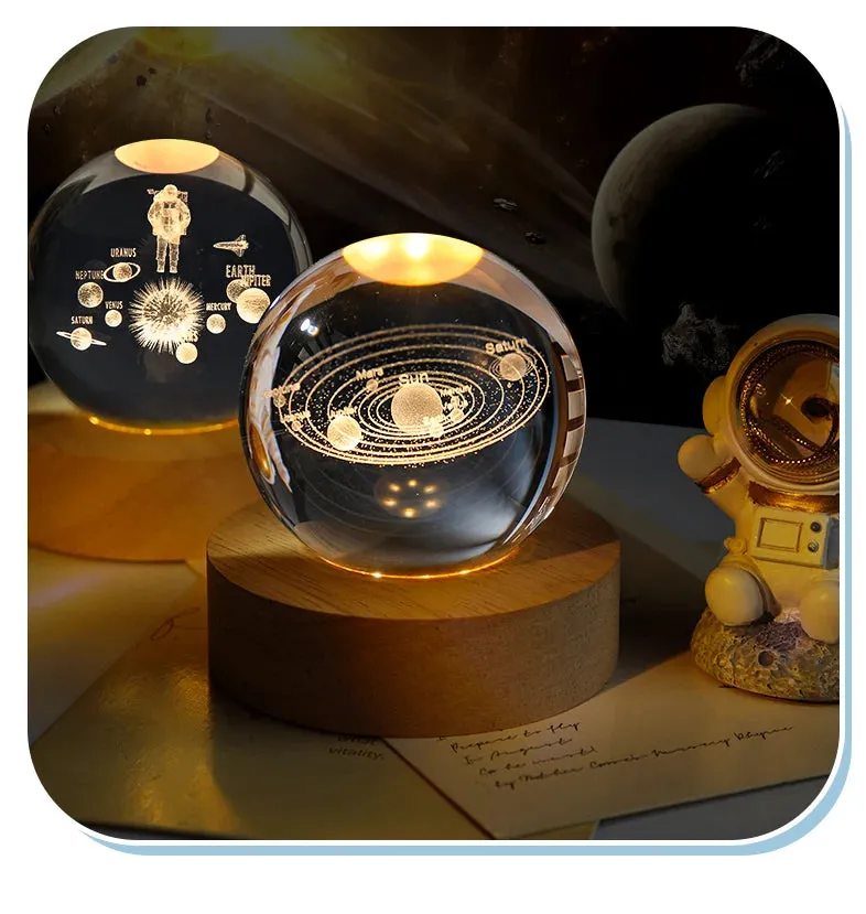 3D Crystal Ball Creative Planet Galaxy Crystal Globe