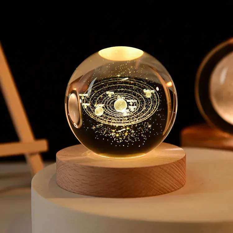 3D Crystal Ball Creative Planet Galaxy Crystal Globe
