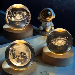 3D Crystal Ball Creative Planet Galaxy Crystal Globe