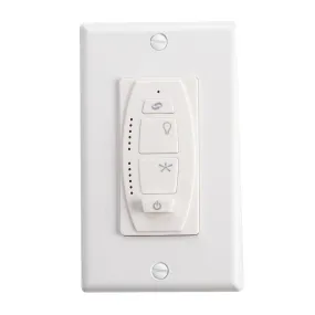 6-Speed DC Ceiling Fan Wall Control Transmitter, Full Function, White Finish