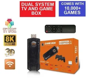 8K Video Quad-core Android TV Box 10000  Game Console Retro Stick Dual System