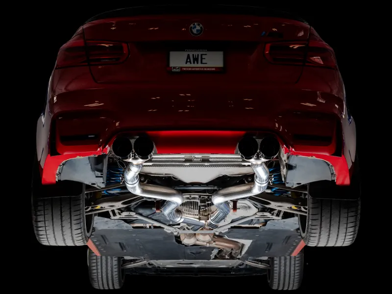 AWE Tuning BMW F8X M3/M4  Track Edition Catback Exhaust - Chrome Silver Tips