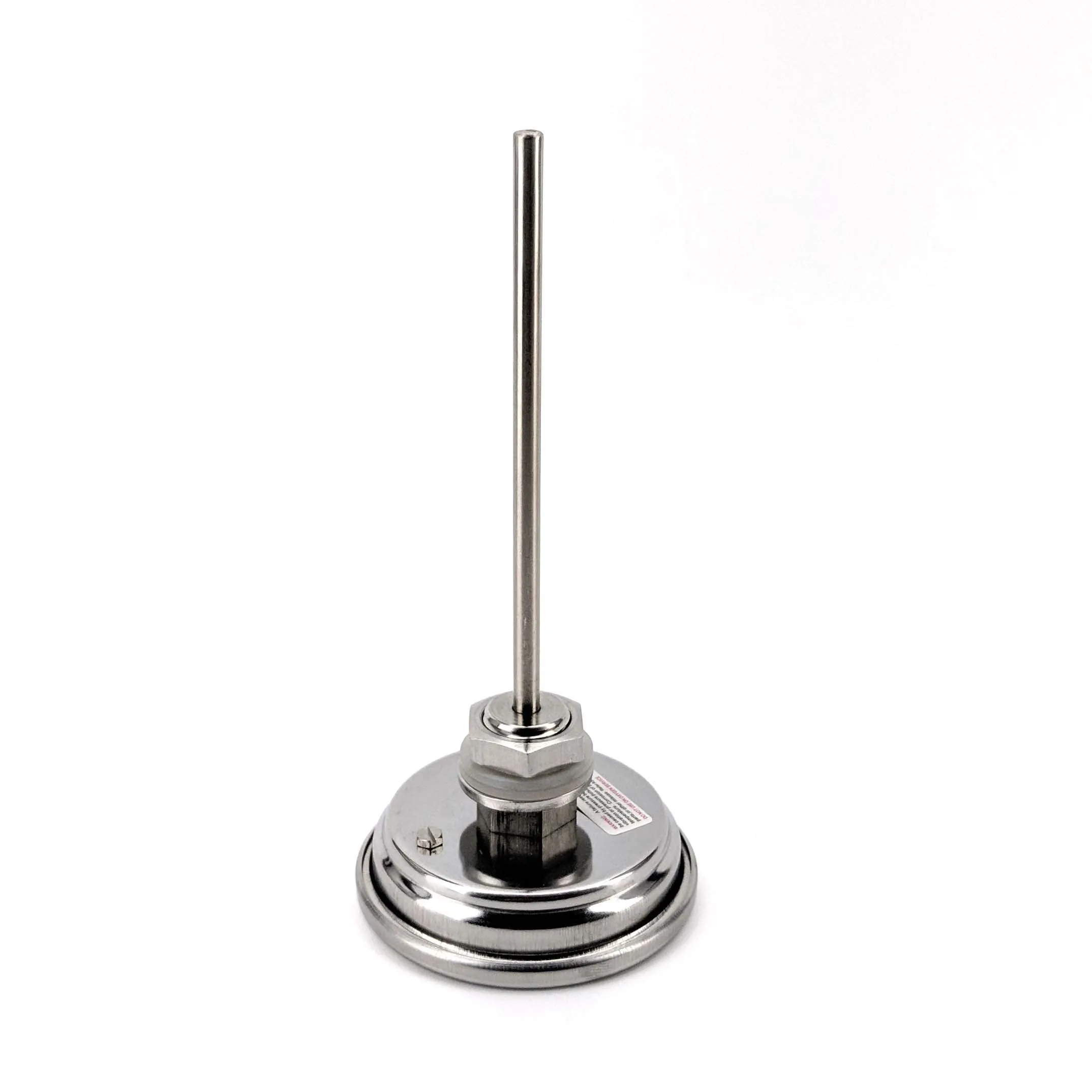 Bi-Metal 3 Inch Dial Weldless Thermometer - Long Stem 132mm