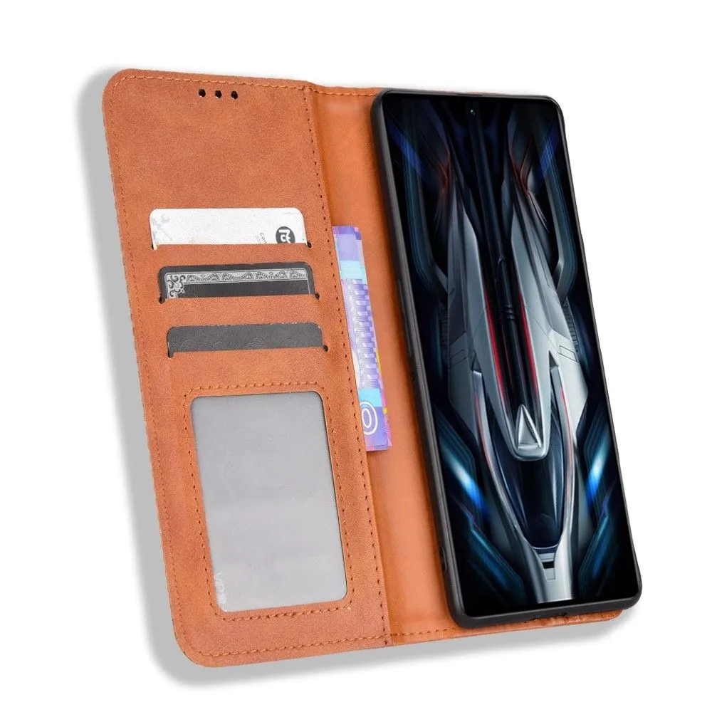 Bofink Vintage Xiaomi Poco F4 GT / Redmi K50 Gaming leather case - Brown
