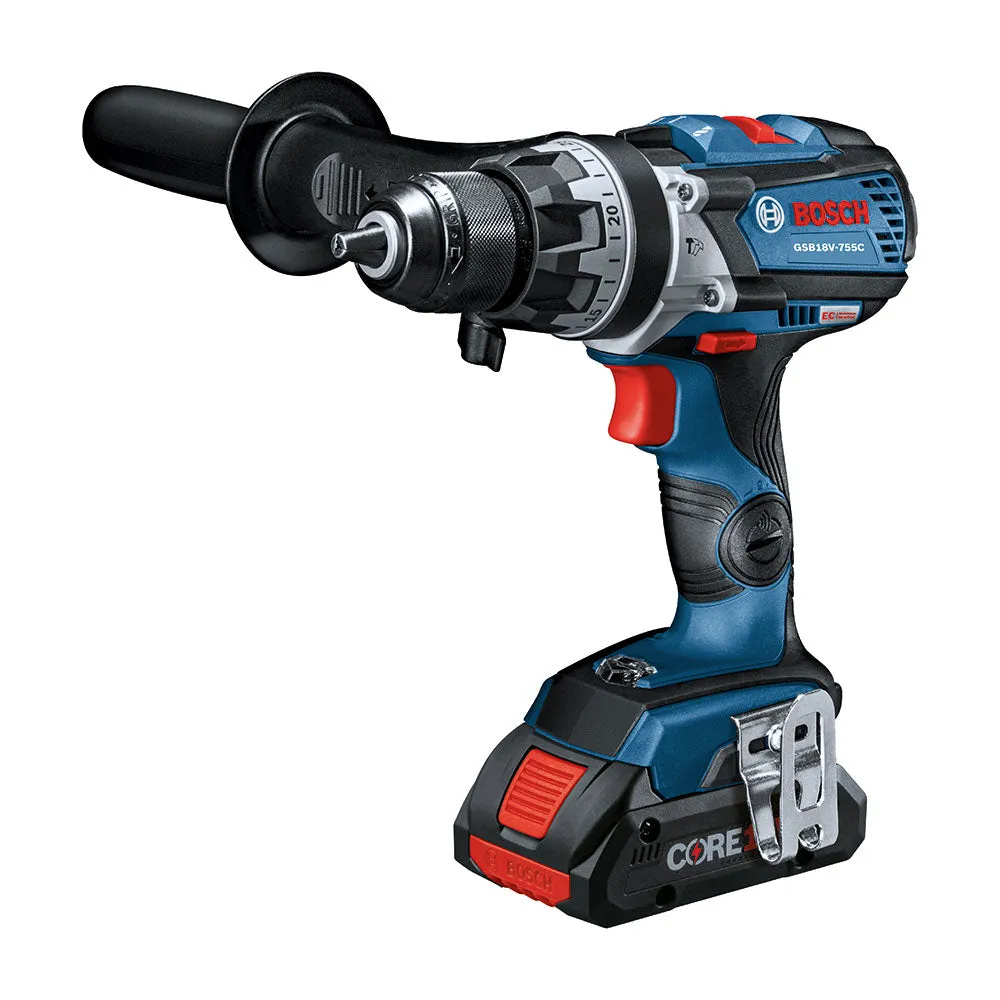 Bosch GSB18V-755CB25 18V EC Brushlss Connected-Ready 1/2" Hammer Drill/Driver Kit