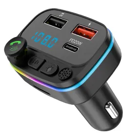 Car Bluetooth-compatible Fm Transmitter Mp3 Player Handsfree Kit