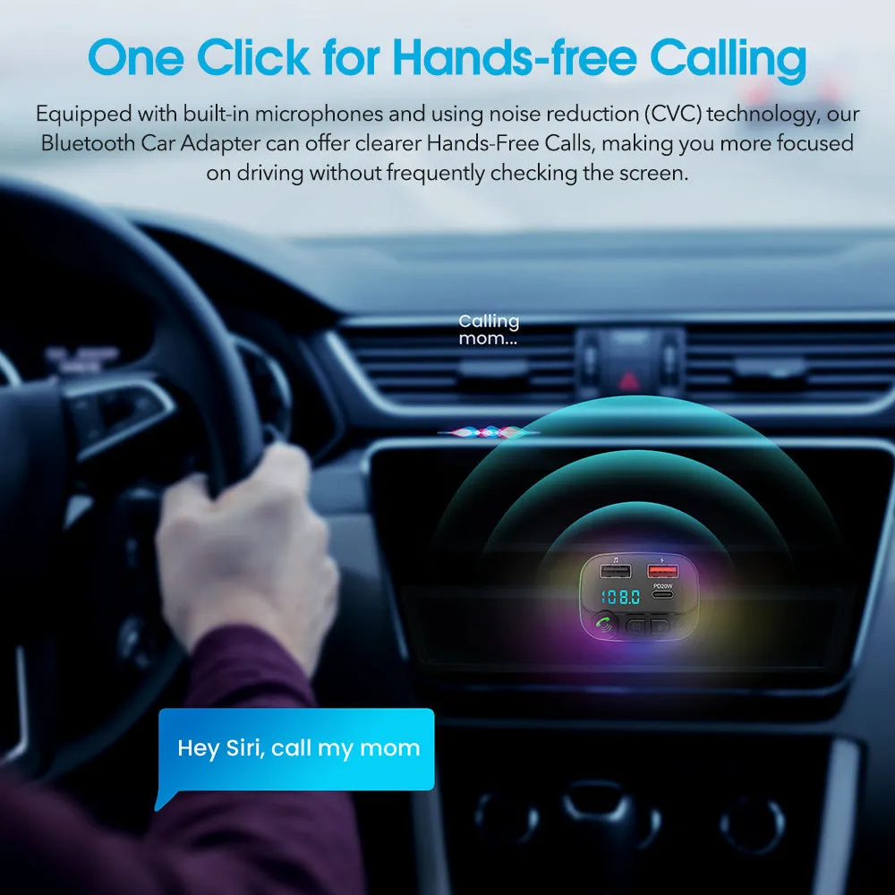 Car Bluetooth-compatible Fm Transmitter Mp3 Player Handsfree Kit