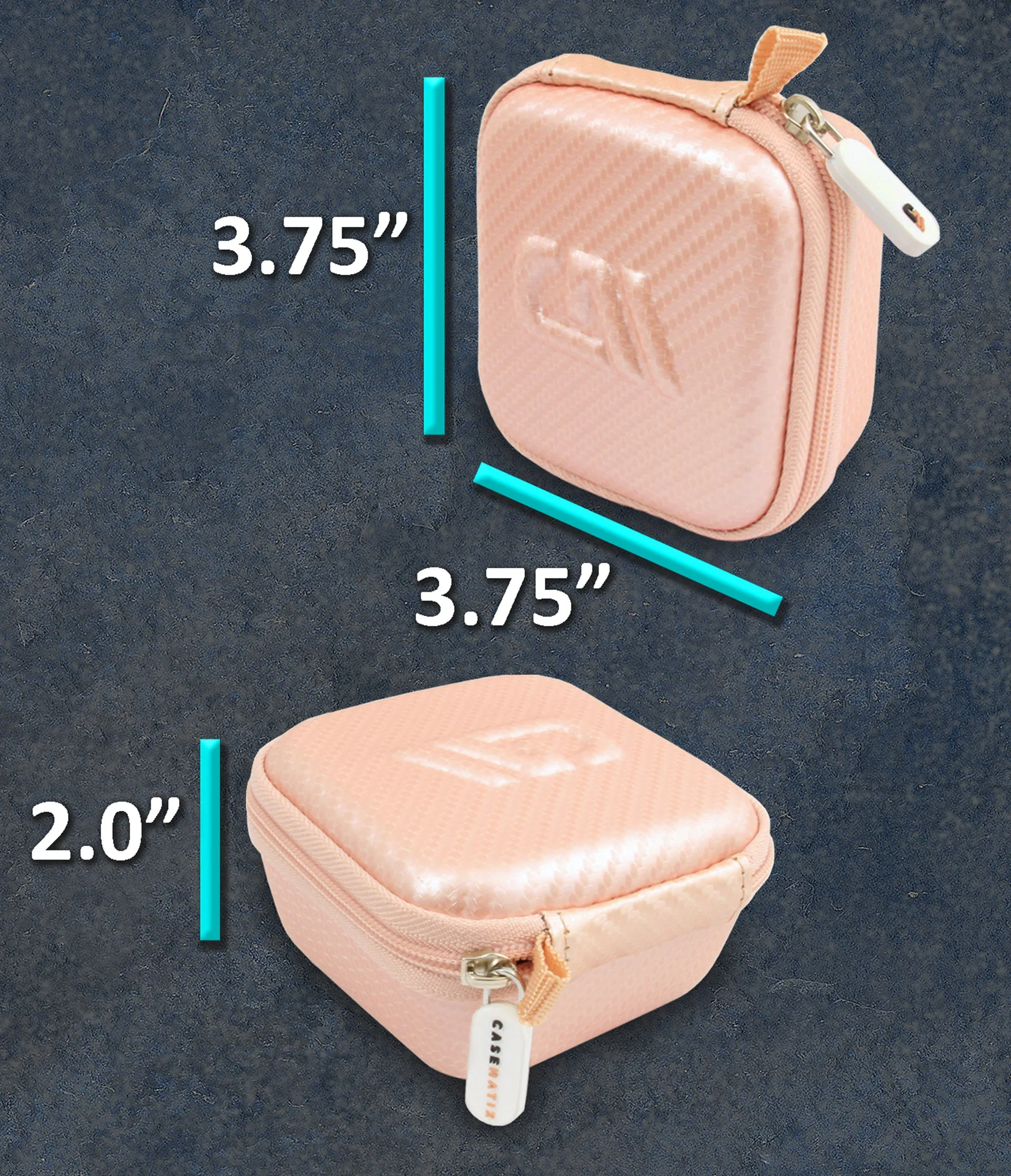 CASEMATIX Carry Case Compatible with Orba 2 Artiphon Handheld Multi-instrument - Includes Rose Gold Carrying Case Only