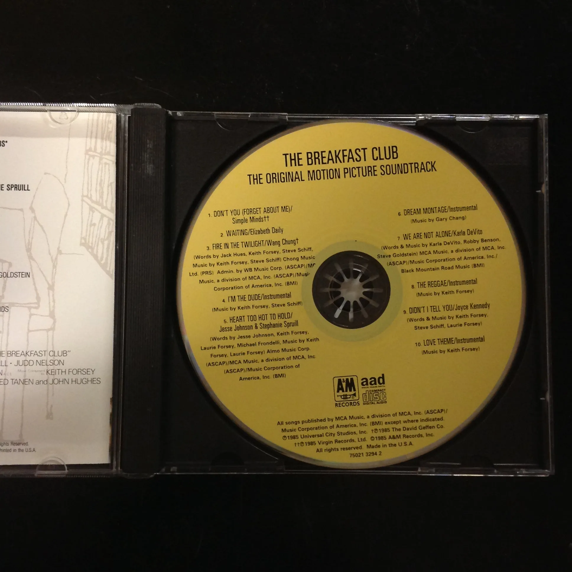 CD Soundtrack Movie Breakfast Club Various Artists CD 3294 1991