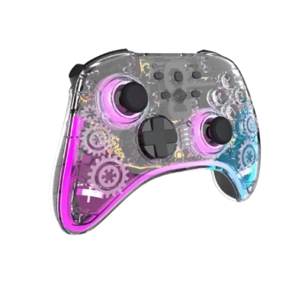 Cosmic Byte Stellaris Tri-Mode Wireless-Bluetooth-Wired Controller for PC, iOS, Android, Hall effect Trigger and Joystick - Transparent