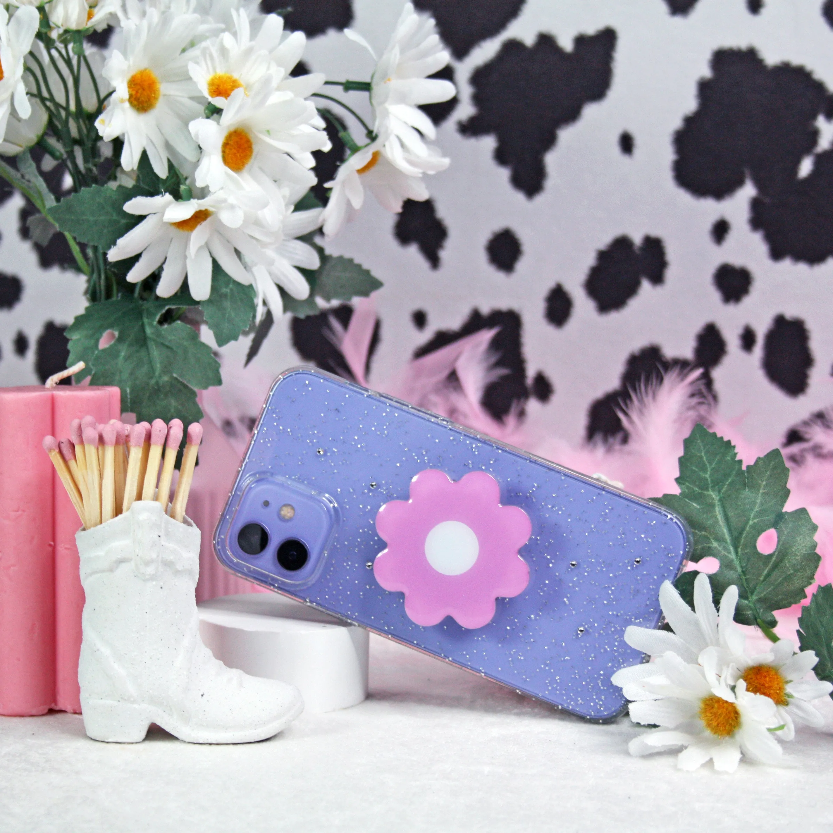 Daisy Phone Grip- Pink