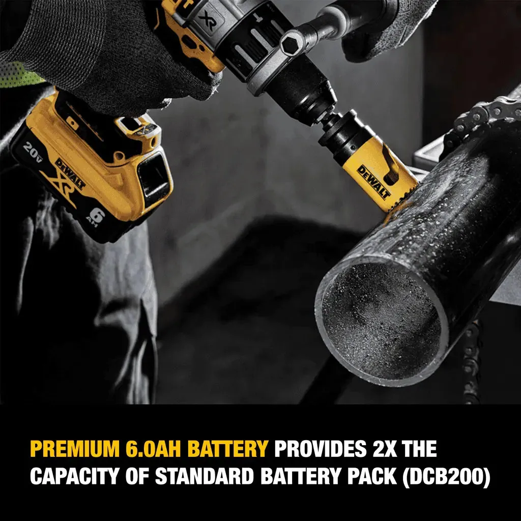 DeWalt 20V MAX Premium Lithium-Ion XR 6.0Ah Battery Pack - 2/Pack