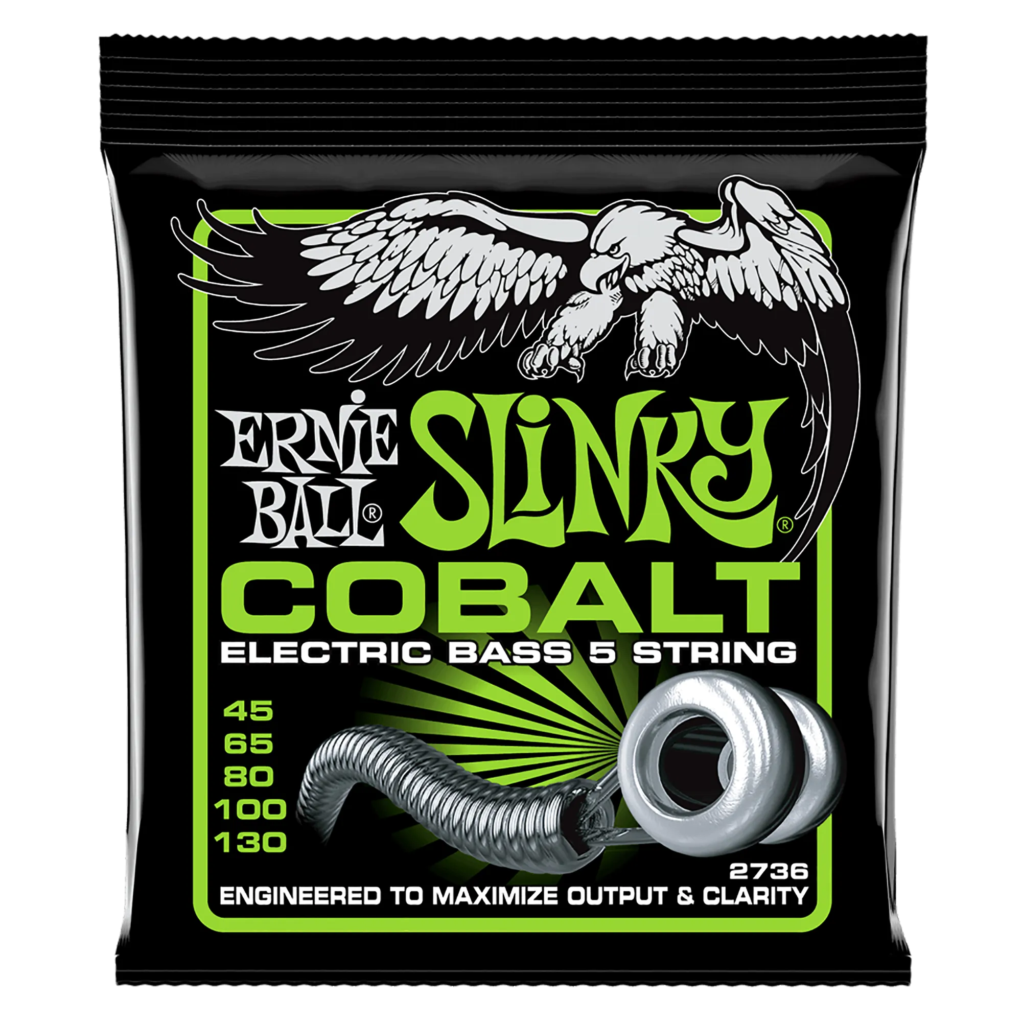 Ernie Ball 45-130 Slinky Cobalt Electric 5-String Bass Strings