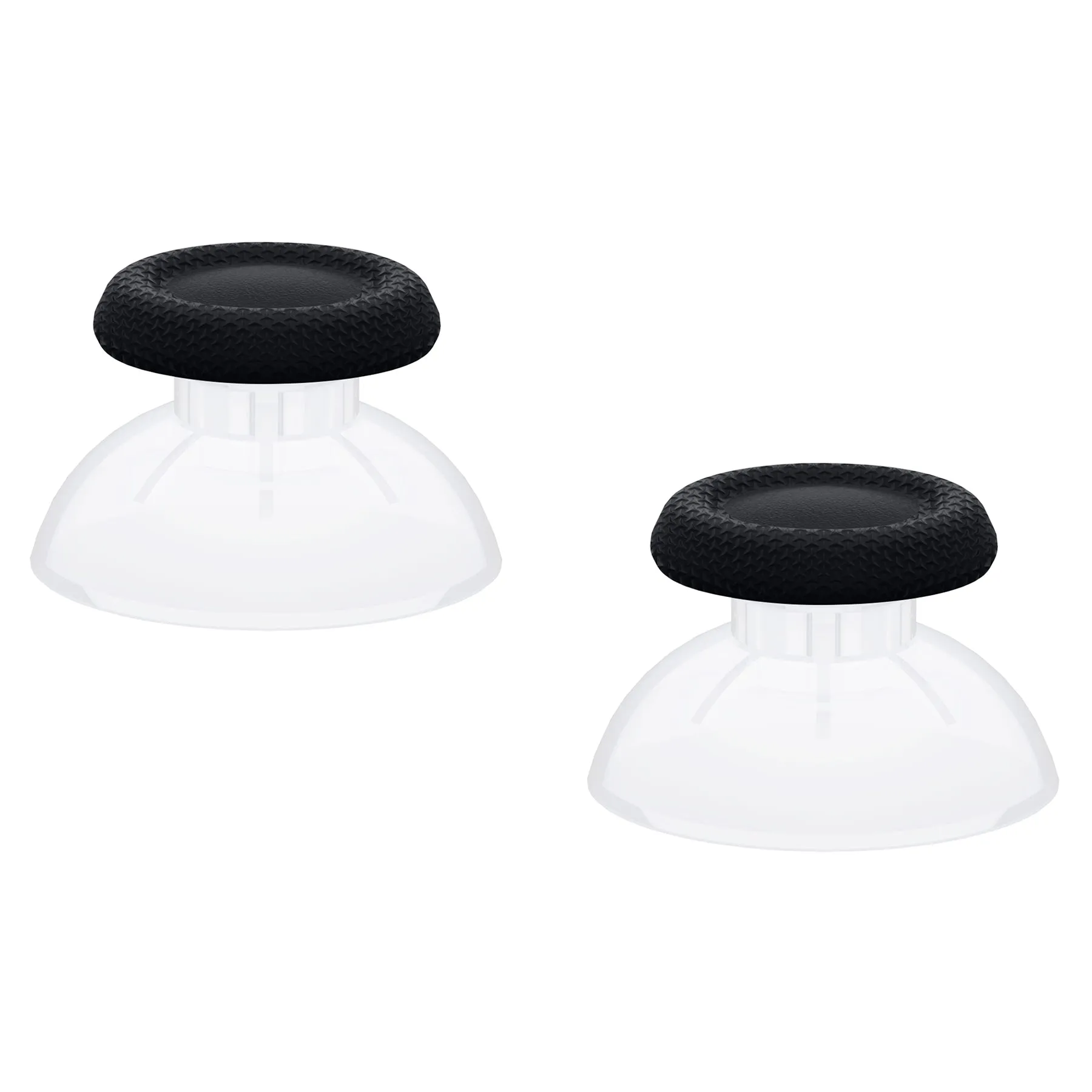 eXtremeRate Black & Clear Dual-Color Replacement Thumbsticks for PS5 Controller, Custom Analog Stick Joystick Compatible with PS5, for PS4 All Model Controller - JPF609