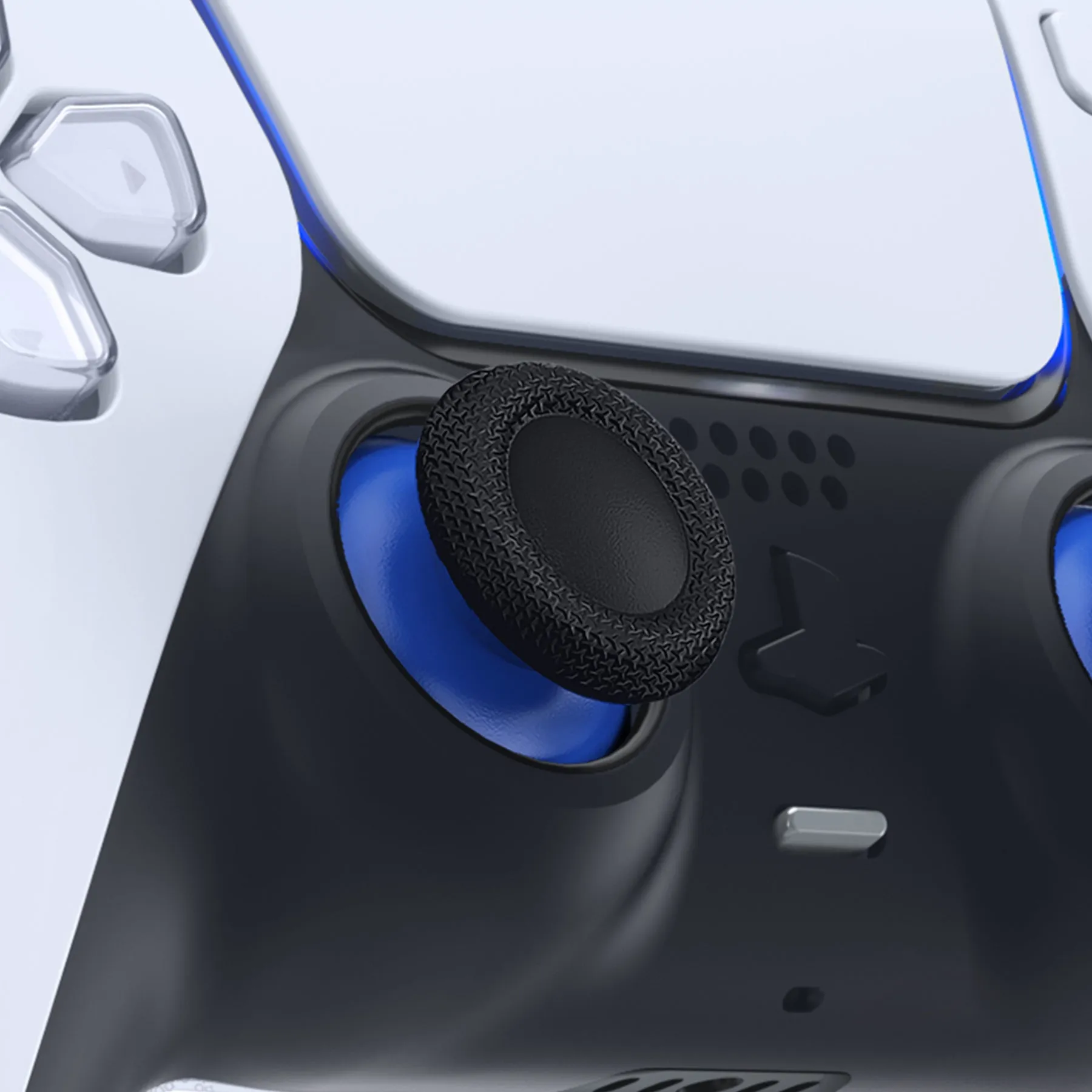 eXtremeRate Blue & Black Dual-Color Replacement Thumbsticks for PS5 Controller, Custom Analog Stick Joystick Compatible with PS5, for PS4 All Model Controller - JPF635