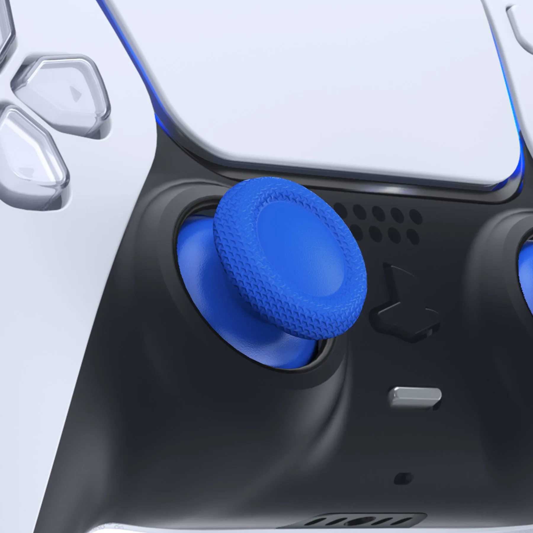 eXtremeRate Blue Replacement Thumbsticks for PS5 Controller, Custom Analog Stick Joystick Compatible with PS5, for PS4 All Model Controller - JPF603