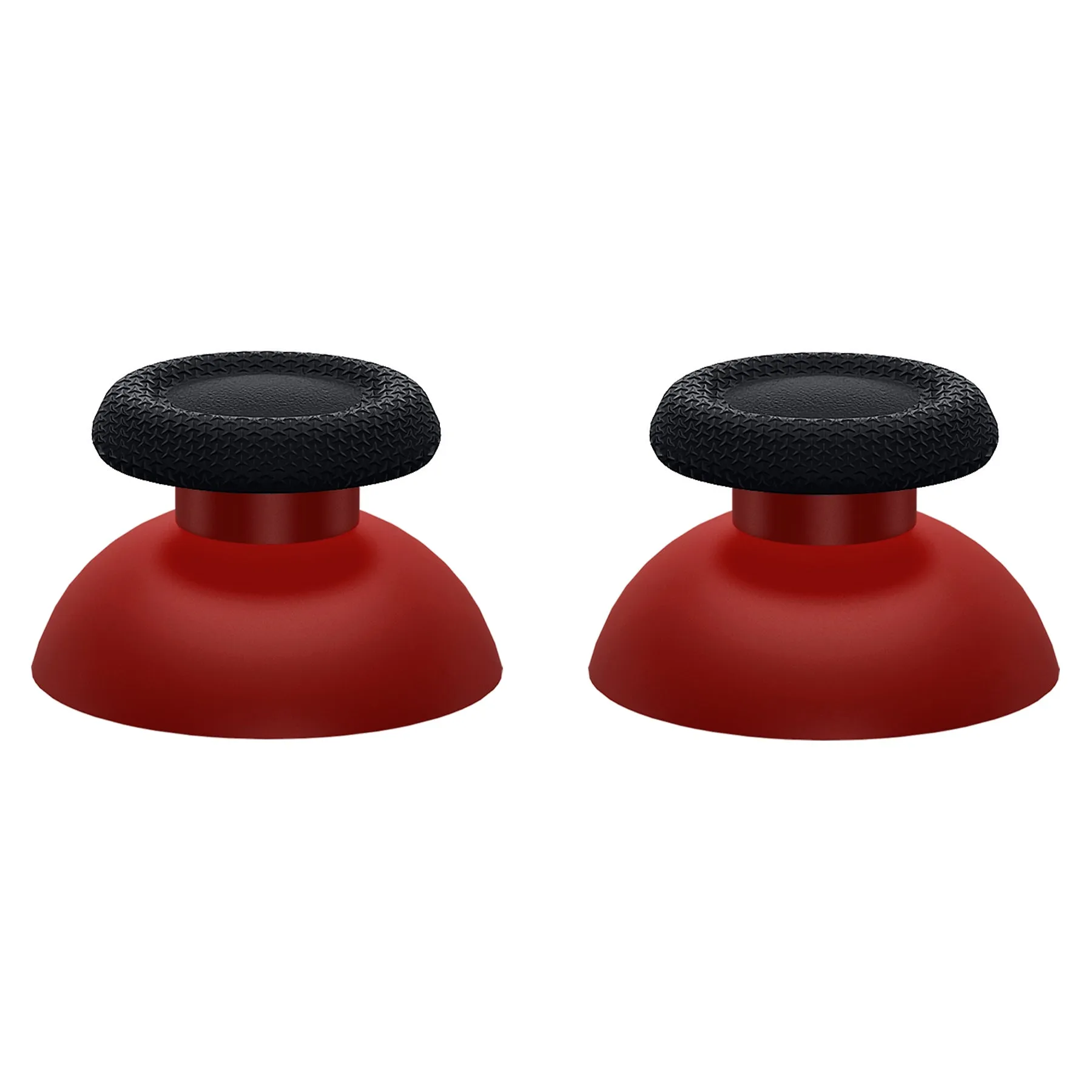 eXtremeRate Carmine Red & Black Dual-Color Replacement Thumbsticks for PS5 Controller, Custom Analog Stick Joystick Compatible with PS5, for PS4 All Model Controller - JPF633