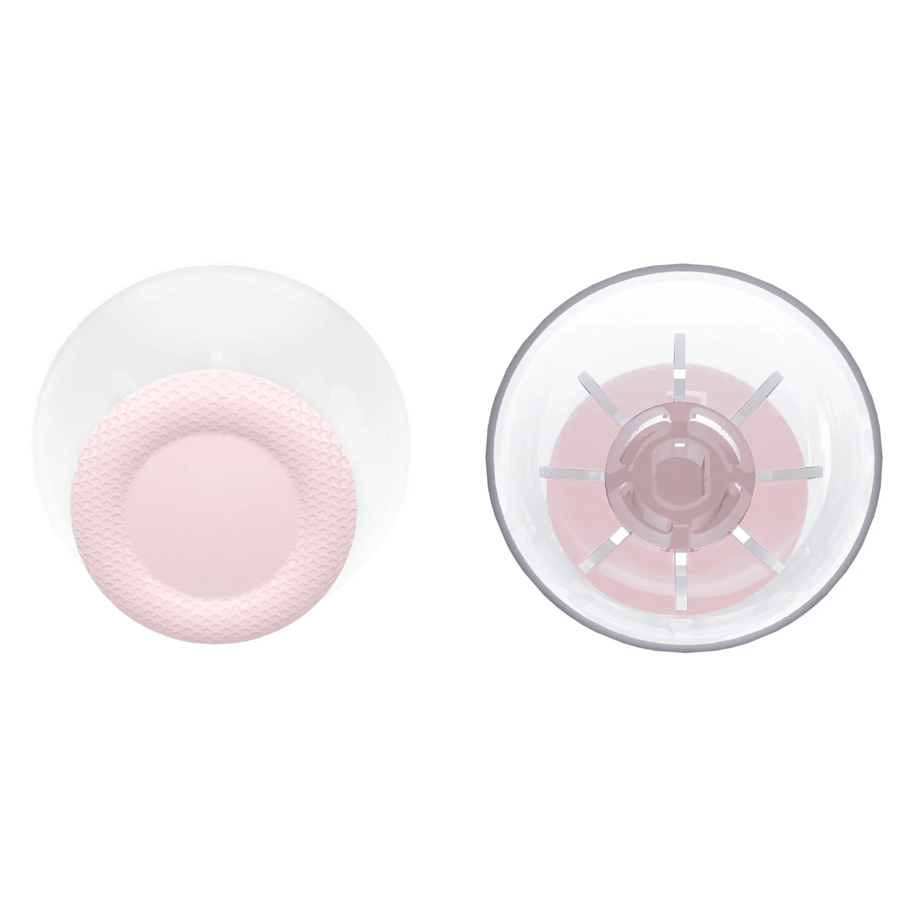 eXtremeRate Clear & Cherry Blossoms Pink Dual-Color Replacement Thumbsticks for PS5 Controller, Custom Analog Stick Joystick Compatible with PS5, for PS4 All Model Controller - JPF644