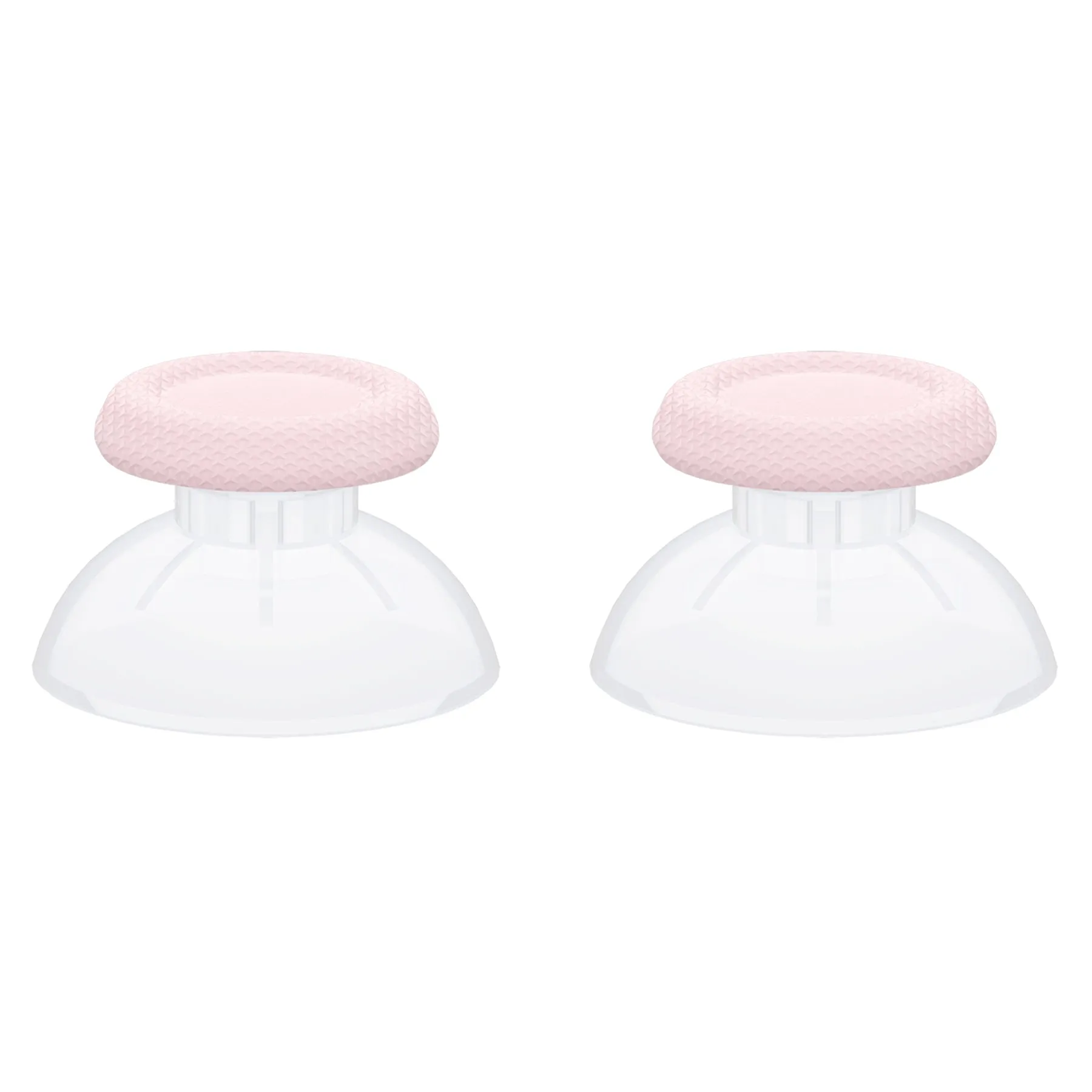 eXtremeRate Clear & Cherry Blossoms Pink Dual-Color Replacement Thumbsticks for PS5 Controller, Custom Analog Stick Joystick Compatible with PS5, for PS4 All Model Controller - JPF644