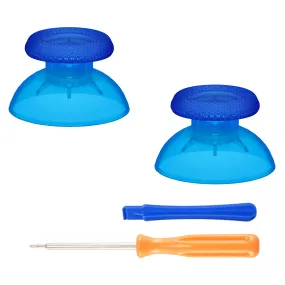 eXtremeRate Clear Blue Replacement Thumbsticks for PS5 Controller, Custom Analog Stick Joystick Compatible with PS5, for PS4 All Model Controller - JPF624