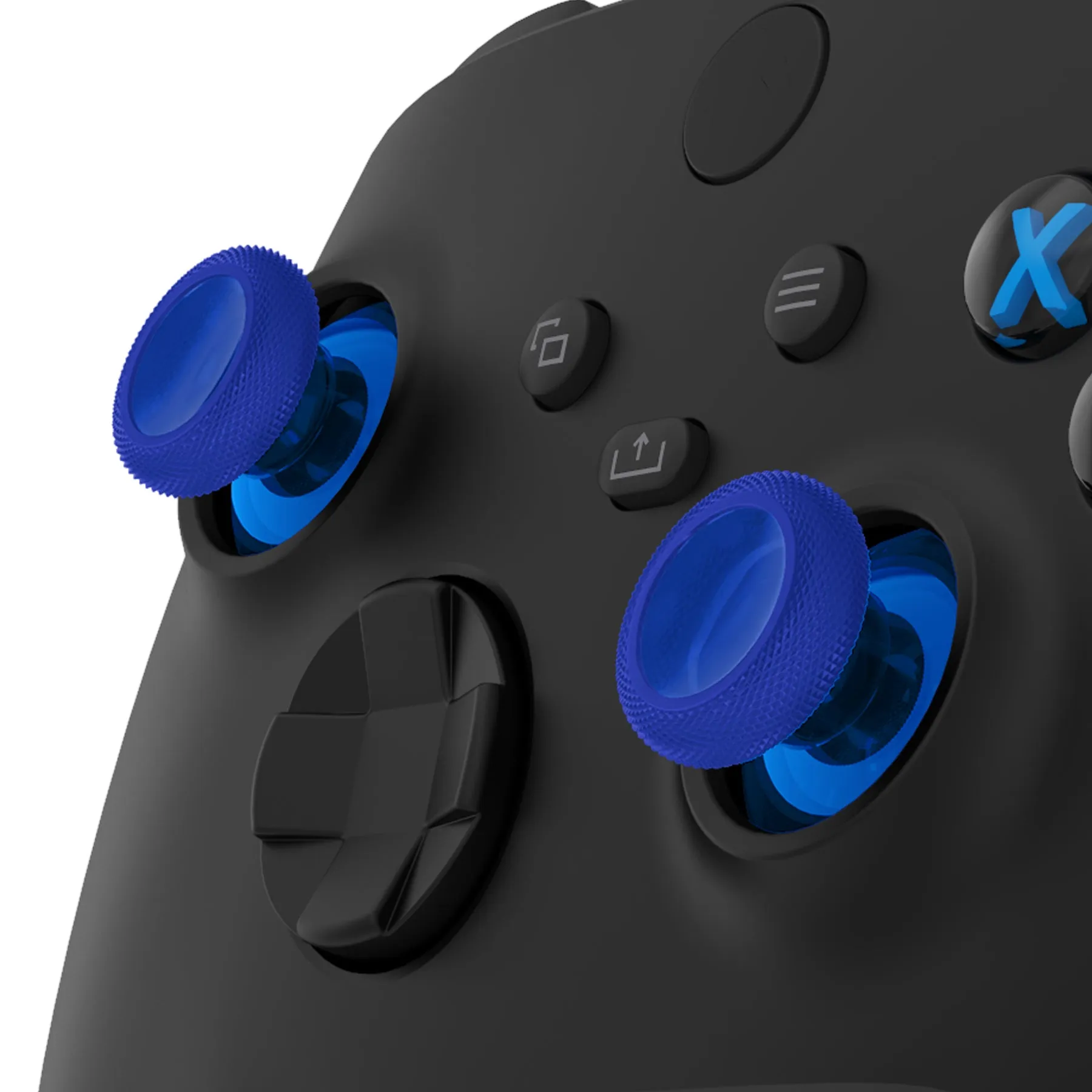 eXtremeRate Clear Blue Replacement Thumbsticks for Xbox Series X/S Controller, for Xbox One Standard Controller Analog Stick, Custom Joystick for Xbox One X/S, for Xbox One Elite Controller - JX3425