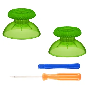 eXtremeRate Clear Green Replacement Thumbsticks for PS5 Controller, Custom Analog Stick Joystick Compatible with PS5, for PS4 All Model Controller - JPF623