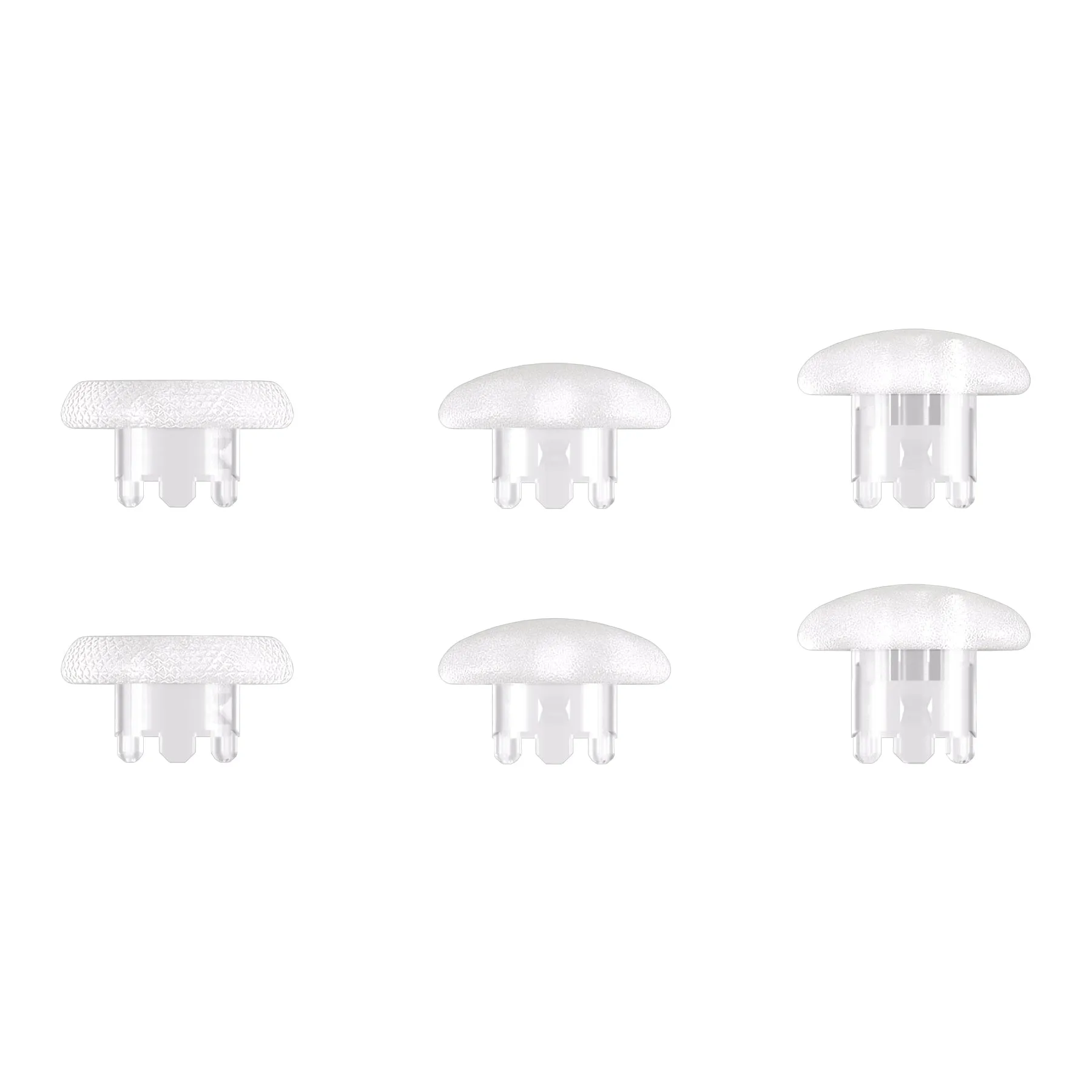 eXtremeRate Clear Replacement Swappable Thumbsticks for PS5 Edge Controller, Custom Interchangeable Analog Stick Joystick Caps for PS5 Edge Controller - Controller & Thumbsticks Base NOT Included - P5J101