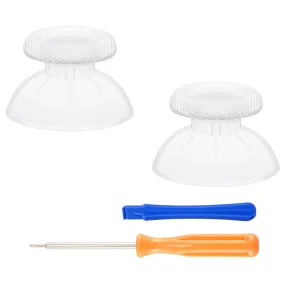 eXtremeRate Clear Replacement Thumbsticks for PS5 Controller, Custom Analog Stick Joystick Compatible with PS5, for PS4 All Model Controller - JPF608