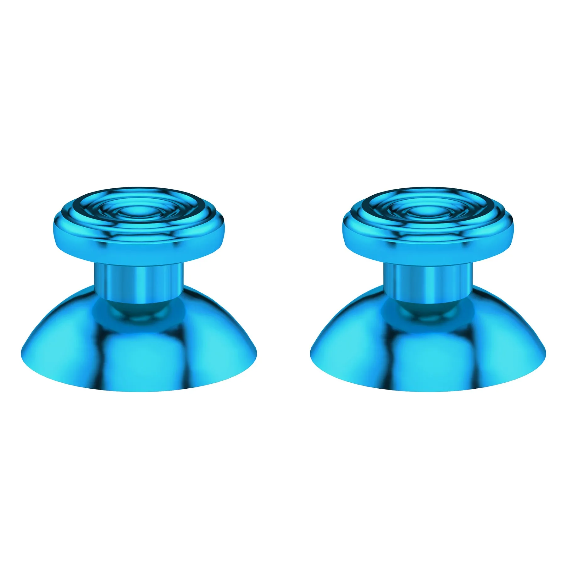 eXtremeRate Custom Blue Metal Thumbsticks for Xbox Series X/S Controller, Concentric Circles Aluminum Alloy Analog Stick for Xbox One S/X, Replacement Joystick for Xbox One Standard Elite Controller - JX3C004