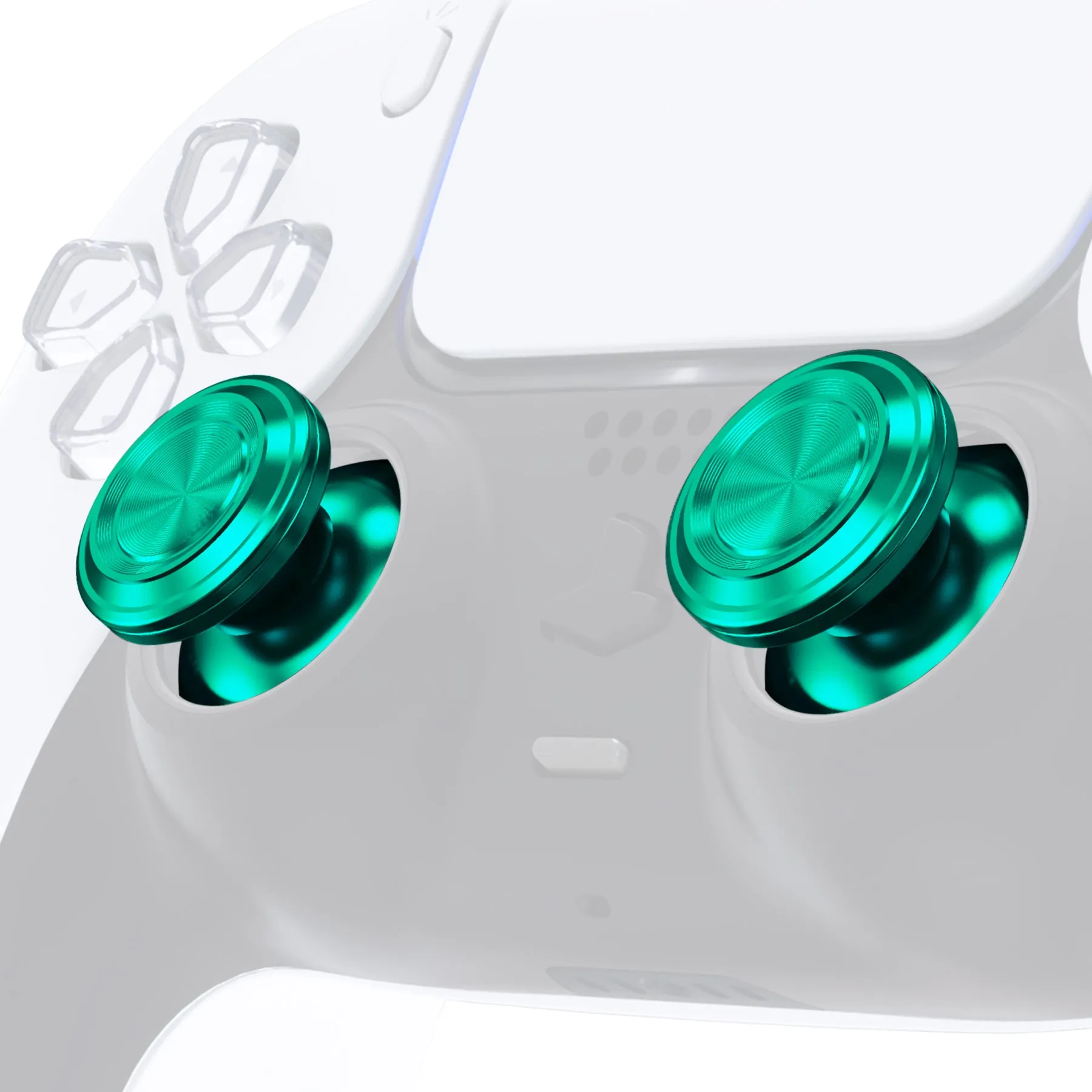 eXtremeRate Custom Green Metal Thumbsticks for PS5 Controller, Replacement Aluminum Analog Stick Joystick for PS4 Controller - Controller NOT Included - JPFC006