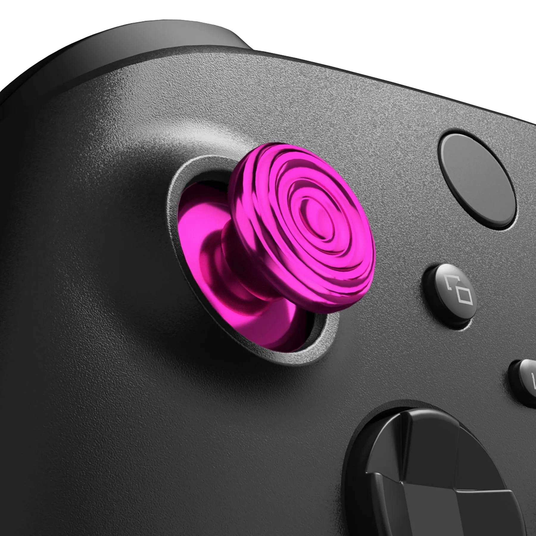 eXtremeRate Custom Purple Metal Thumbsticks for Xbox Series X/S Controller, Concentric Circles Aluminum Alloy Analog Stick for Xbox One S/X, Replacement Joystick for Xbox One Standard Elite Controller - JX3C005