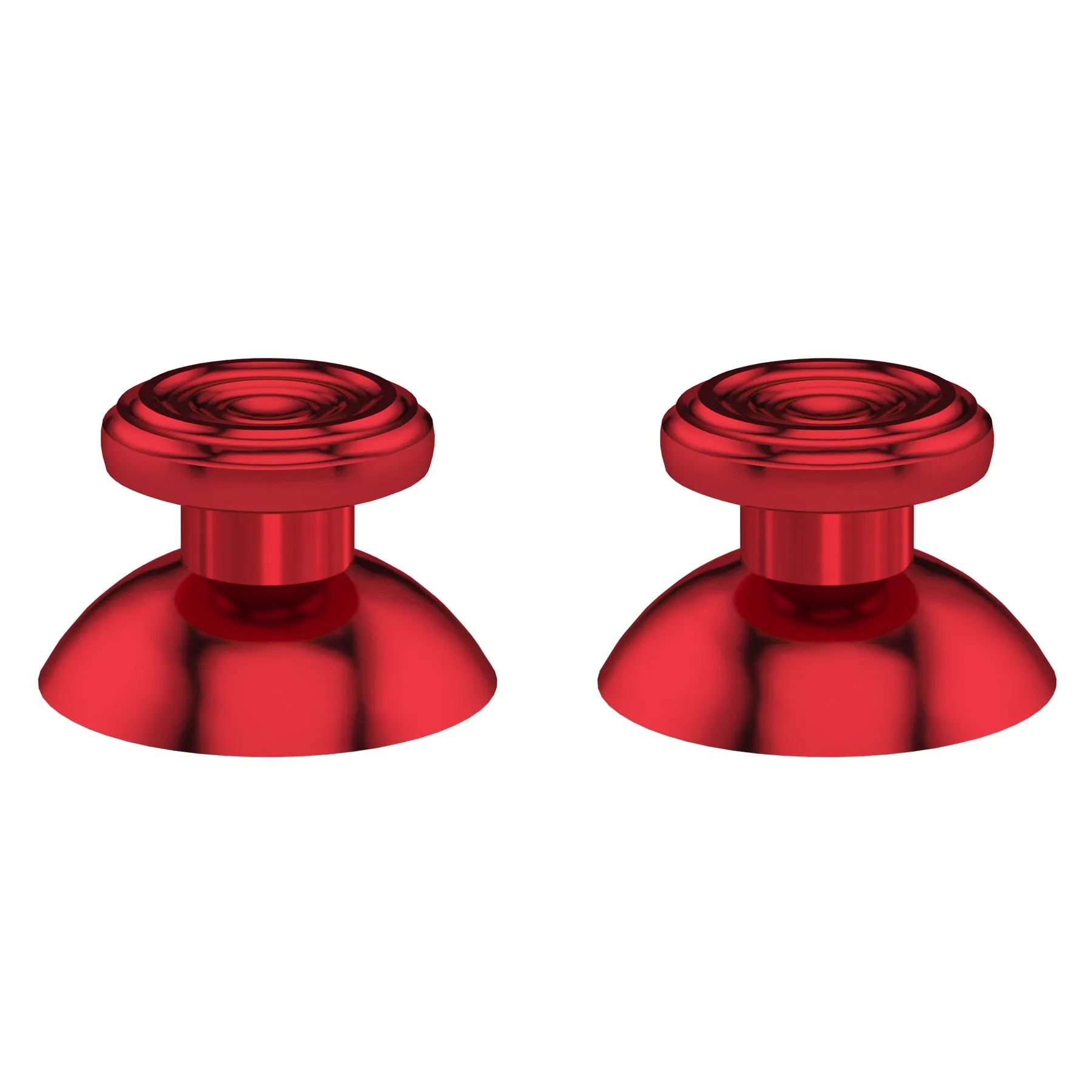 eXtremeRate Custom Red Metal Thumbsticks for Xbox Series X/S Controller, Concentric Circles Aluminum Alloy Analog Stick for Xbox One S/X, Replacement Joystick for Xbox One Standard Elite Controller - JX3C003