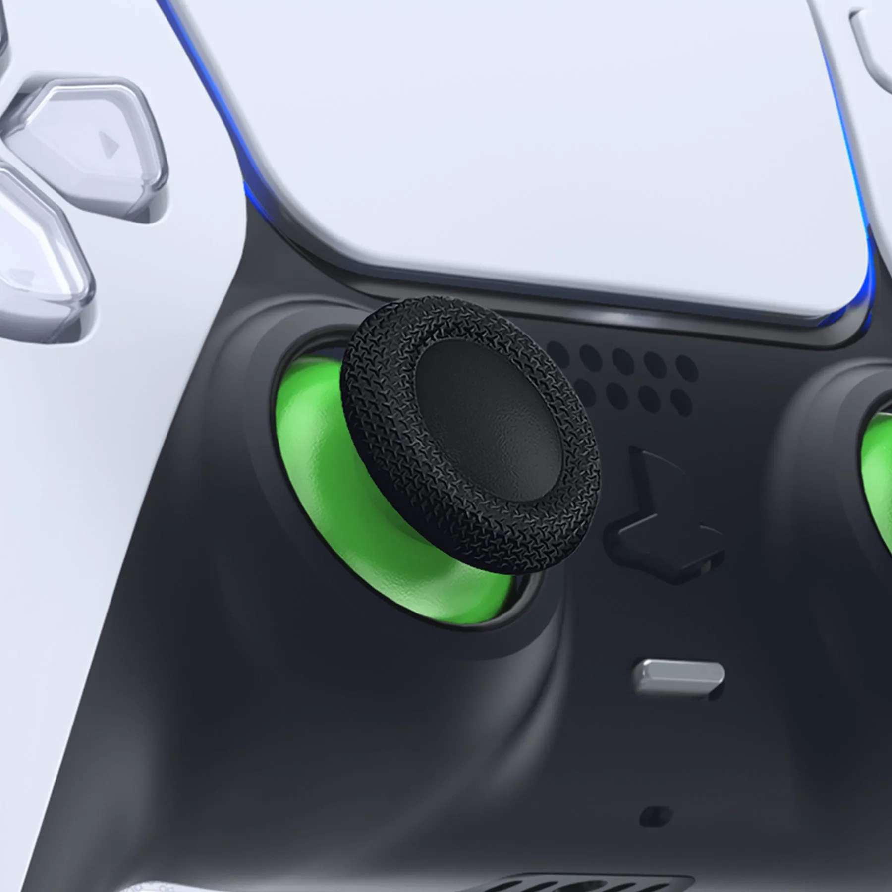 eXtremeRate Green & Black Dual-Color Replacement Thumbsticks for PS5 Controller, Custom Analog Stick Joystick Compatible with PS5, for PS4 All Model Controller - JPF636