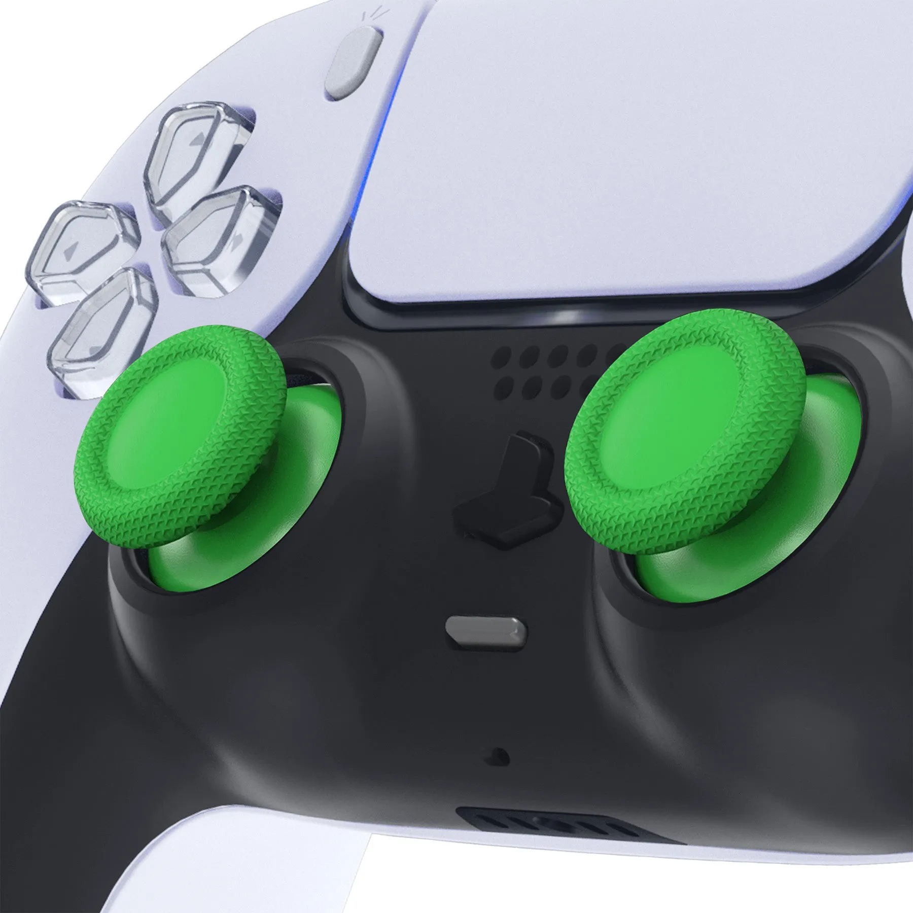 eXtremeRate Green Replacement Thumbsticks for PS5 Controller, Custom Analog Stick Joystick Compatible with PS5, for PS4 All Model Controller - JPF604