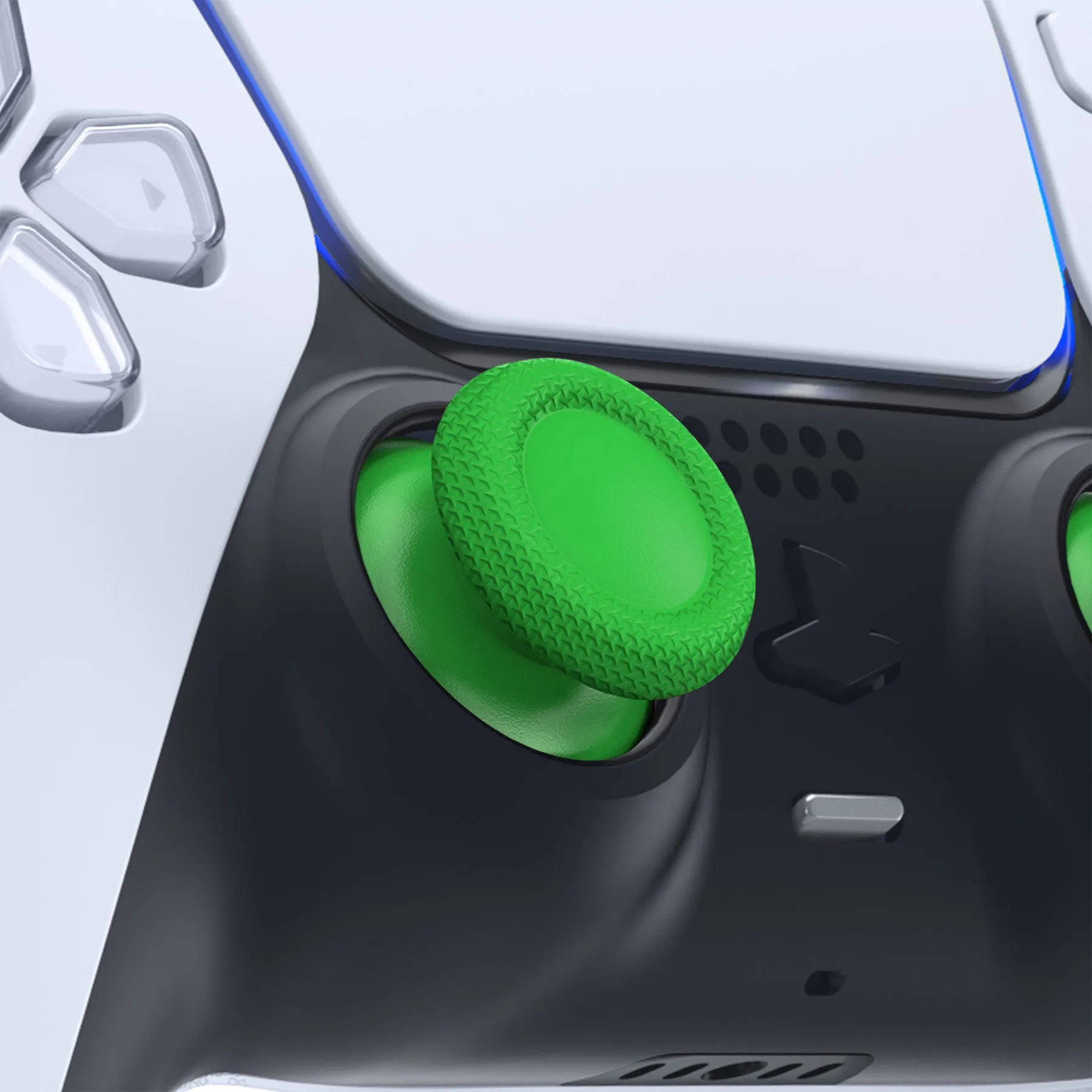 eXtremeRate Green Replacement Thumbsticks for PS5 Controller, Custom Analog Stick Joystick Compatible with PS5, for PS4 All Model Controller - JPF604