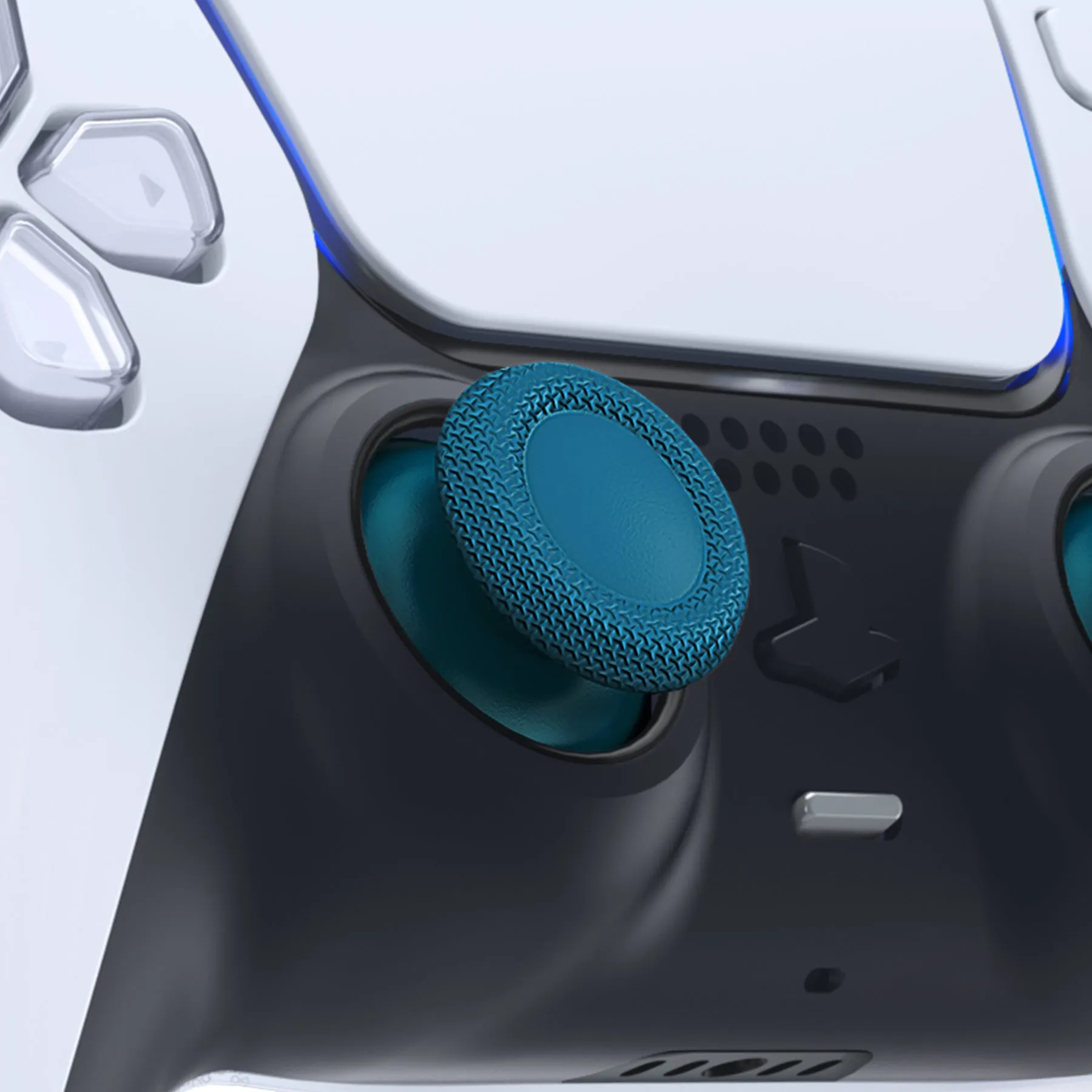 eXtremeRate Mineral Blue Replacement Thumbsticks for PS5 Controller, Custom Analog Stick Joystick Compatible with PS5, for PS4 All Model Controller - JPF643