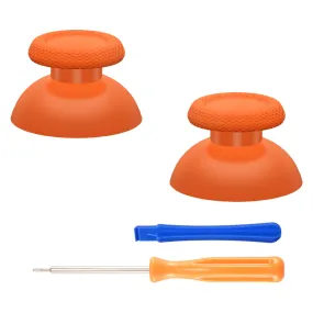 eXtremeRate Orange Replacement Thumbsticks for PS5 Controller, Custom Analog Stick Joystick Compatible with PS5, for PS4 All Model Controller - JPF602