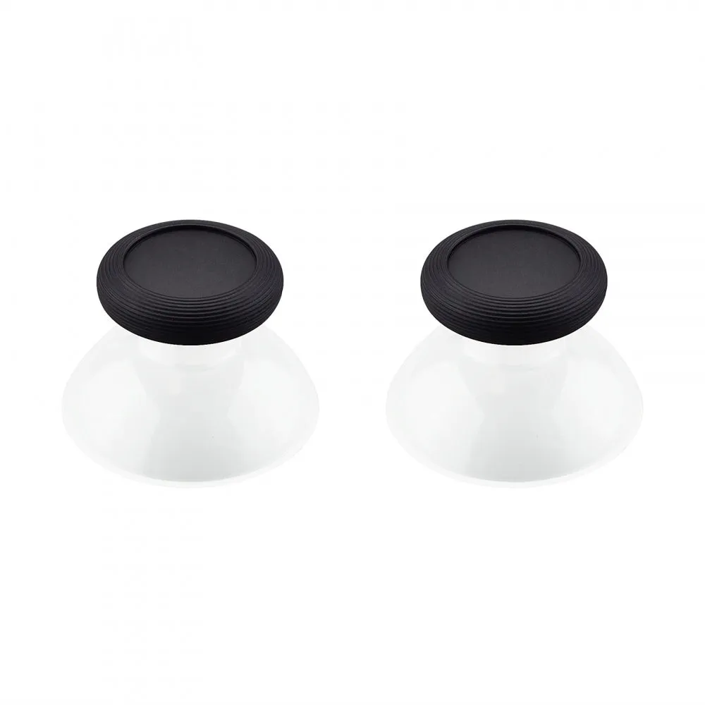 eXtremeRate Replacement 3D Joystick Thumbsticks, Analog Thumb Sticks with PH00 Screwdriver for Nintendo Switch Pro Controller - Black & White & Transparent & Transparent Black - ZKRM501