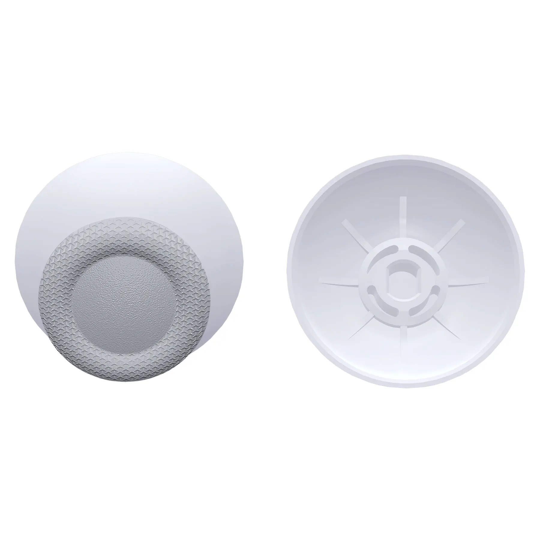 eXtremeRate Solid White & New Hope Gray Dual-Color Replacement Thumbsticks for PS5 Controller, Custom Analog Stick Joystick Compatible with PS5, for PS4 All Model Controller - JPF639