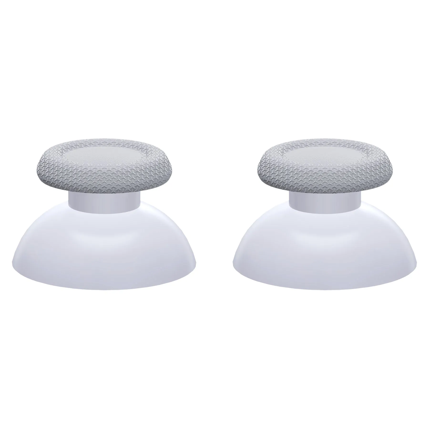 eXtremeRate Solid White & New Hope Gray Dual-Color Replacement Thumbsticks for PS5 Controller, Custom Analog Stick Joystick Compatible with PS5, for PS4 All Model Controller - JPF639