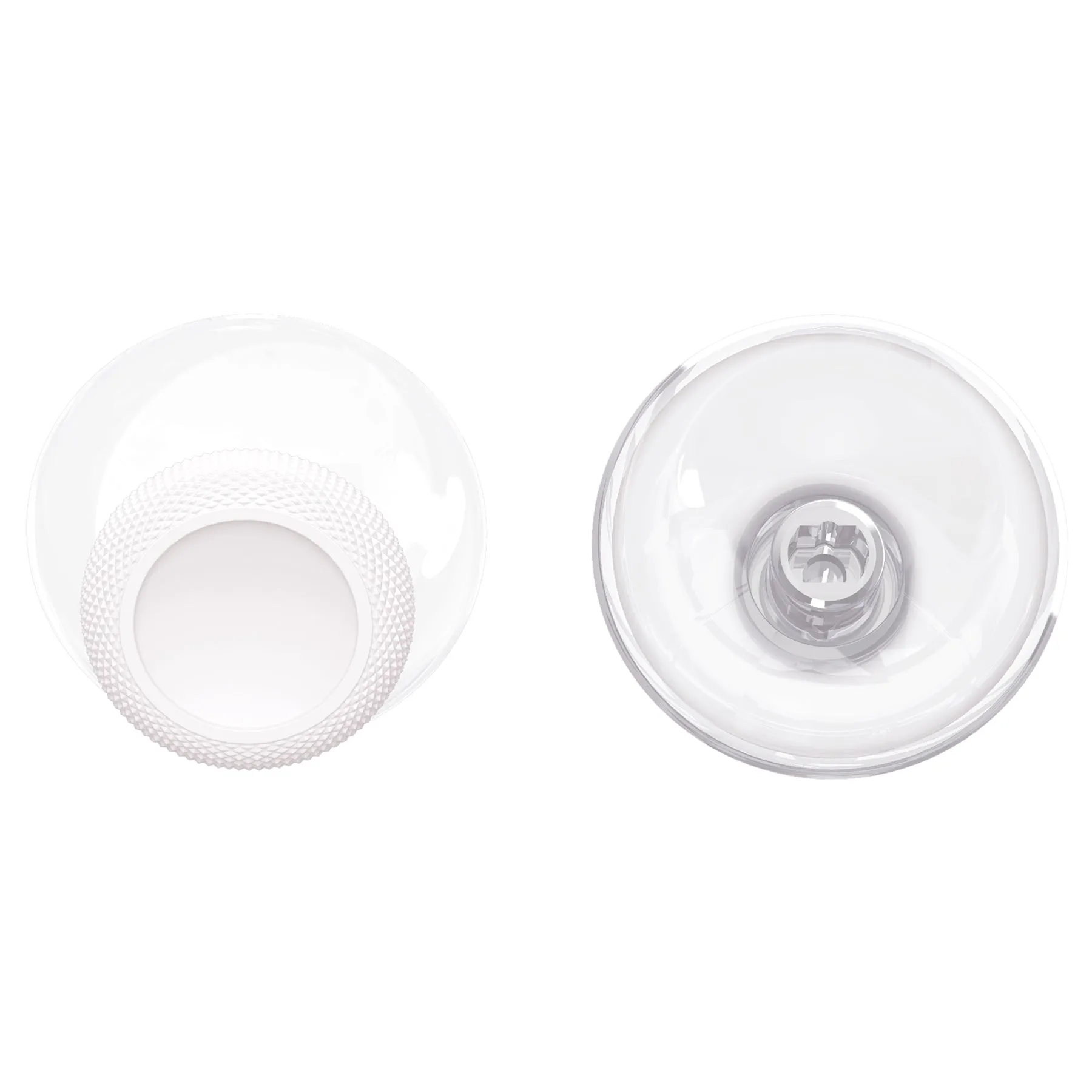 eXtremeRate White & Clear Replacement Thumbsticks for Xbox Series X/S Controller, for Xbox One Standard Controller Analog Stick, Custom Joystick for Xbox One X/S, for Xbox One Elite Controller - JX3422