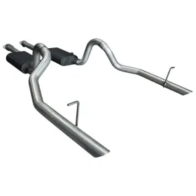 Flowmaster American Thunder Cat-Back Exhaust System - 2-1/2 in Diameter - Dual Rear Exit - Ford Modular - Ford Mustang 1994-97