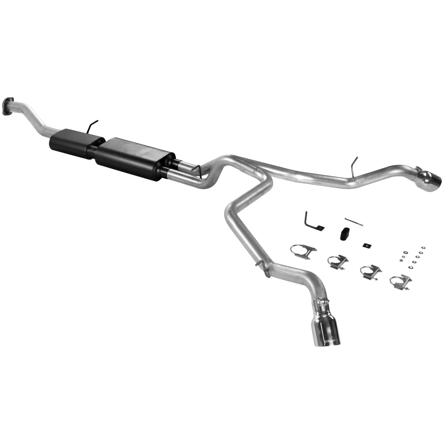 Flowmaster American Thunder Single Exhaust System - 2001-06 Chevy Suburban/Avalanche/GMC Yukon XL 1500 5.3L w/o Auto-Leveling