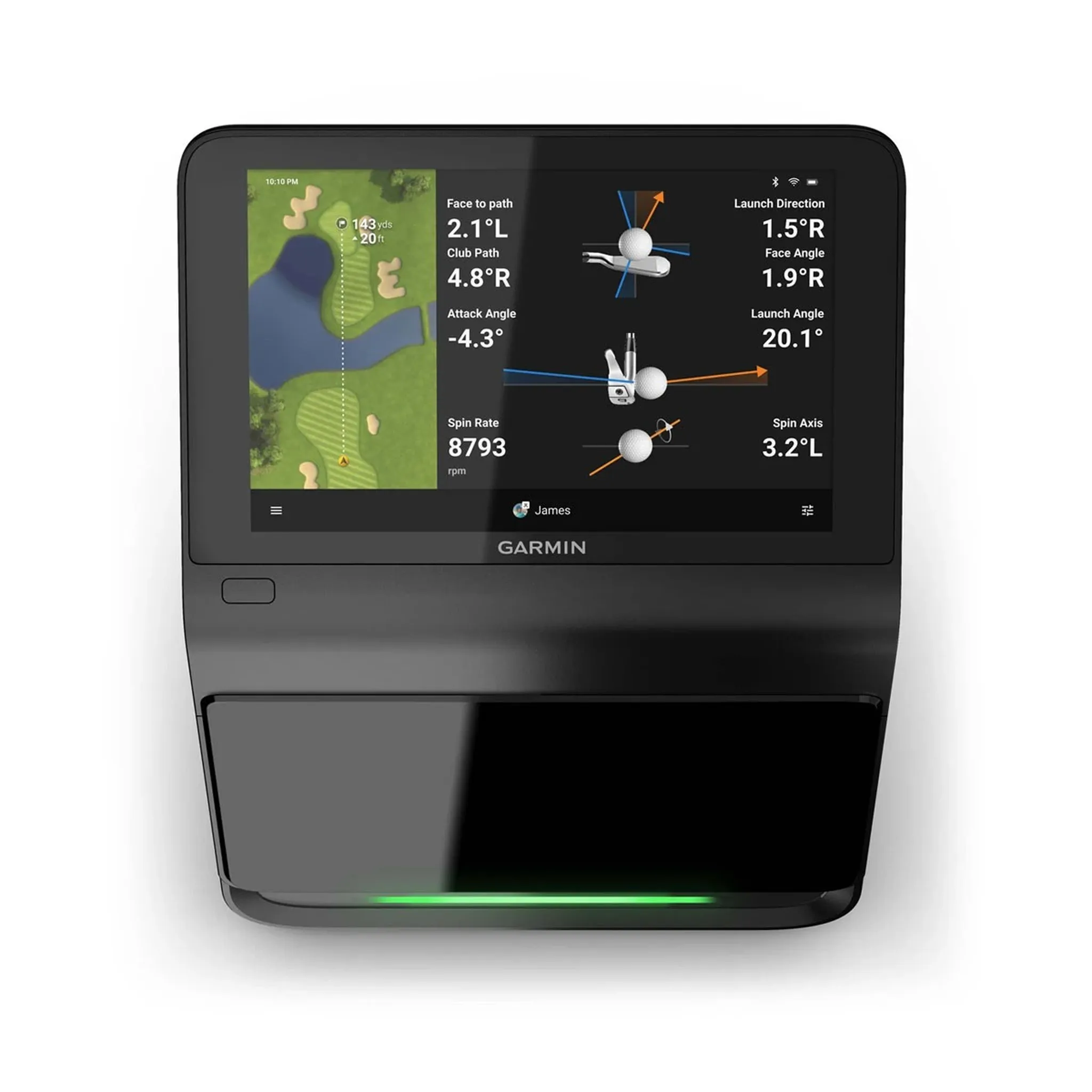 Garmin Approach® R50, Premium Golf Launch Monitor and Simulator, 10" Built-in Color Touchscreen Display